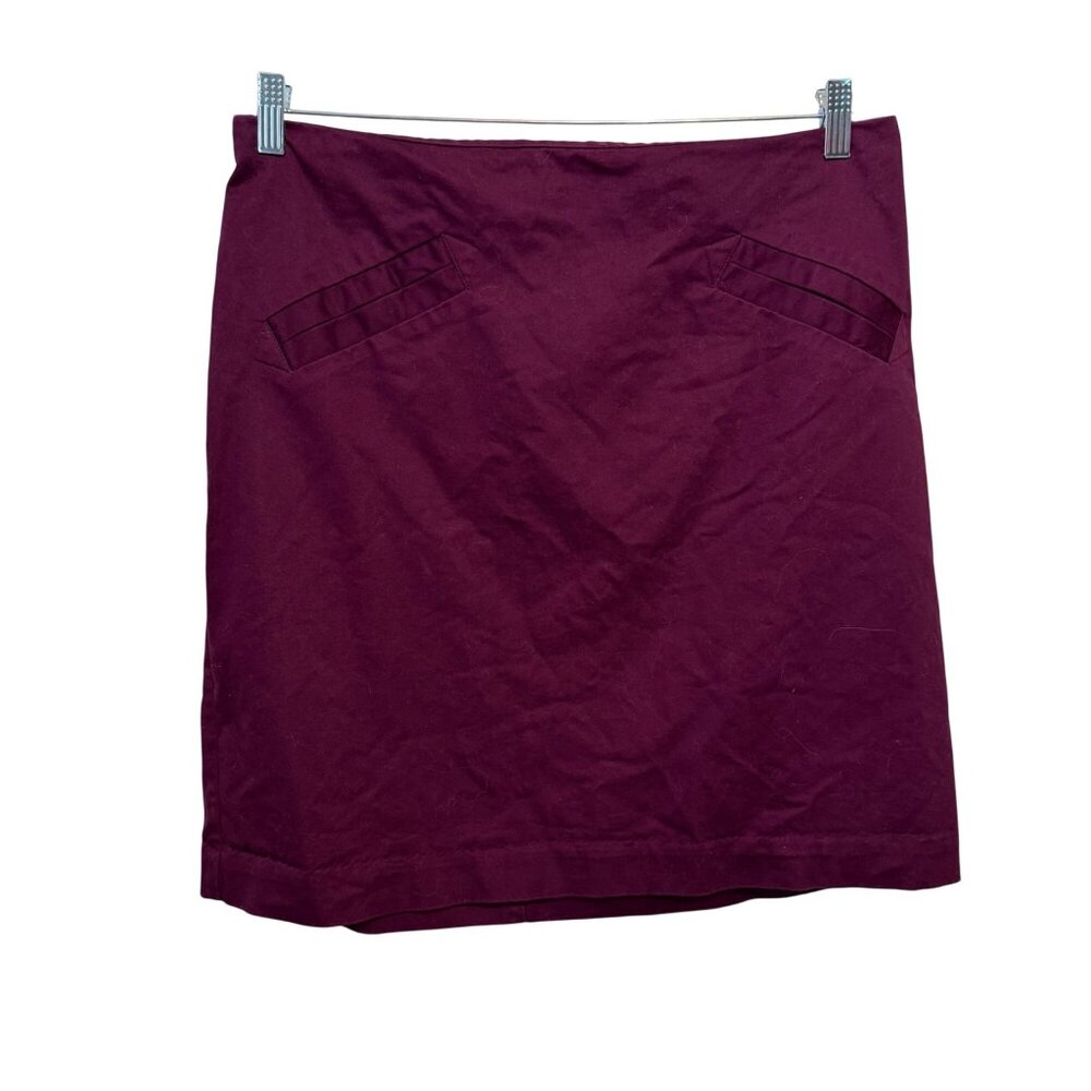 Worthington Purple Knee-Length Skirt  Zipper Closure Size 14